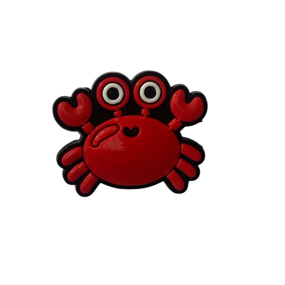 Red Crab Croc Charm